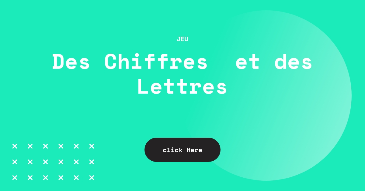 Jeu De Chiffres Et Lettres En Ligne Entraînement Cérébral Amusant